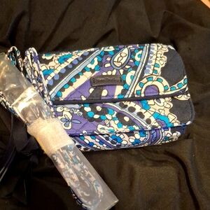 Vera Bradley Blue and Purple Patterned Crossbody Bag